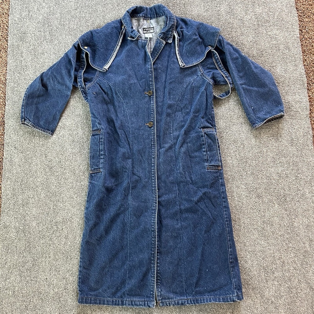 Stoney River Mountain Wear Jacket Mens Medium Denim‎  Saddle Duster USA Made VTG